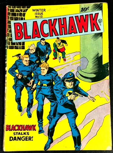 BLACKHAWK #13 VG- Reed Crandall & Burt Ward Art Quality Comics 1946 Al Bryant-c