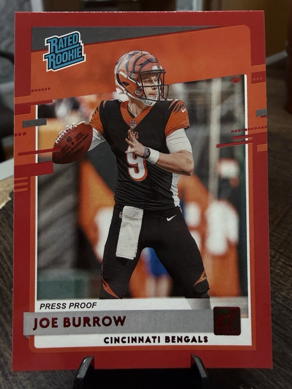 2020 Panini Donruss - Rated Rookie Joe Burrow #301 Press Proof Red (RC)