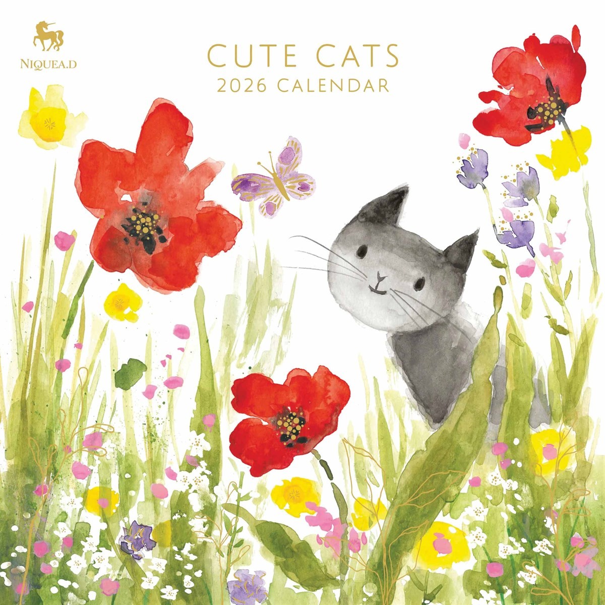 Cute Cats Calendar 2026, Wall Calendars, Month To View, Cats, Gift
