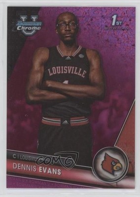 2023 Bowman U Chrome Fuchsia Mini-Diamond Refractor 74/150 Dennis Evans #47 ng3