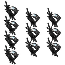 10 Pack 1-1/2" Black Truss Clamps Fits 1.37"-1.57" OD Pipe, Aluminum DJ Stage...