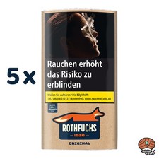 Rothfuchs Original Feinschnitt Drehtabak 5x 30g Pouch