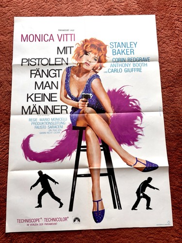 Mit Pistolen fängt man keine Männer Kinoplakat Poster A1, Monica Vitti, Baker