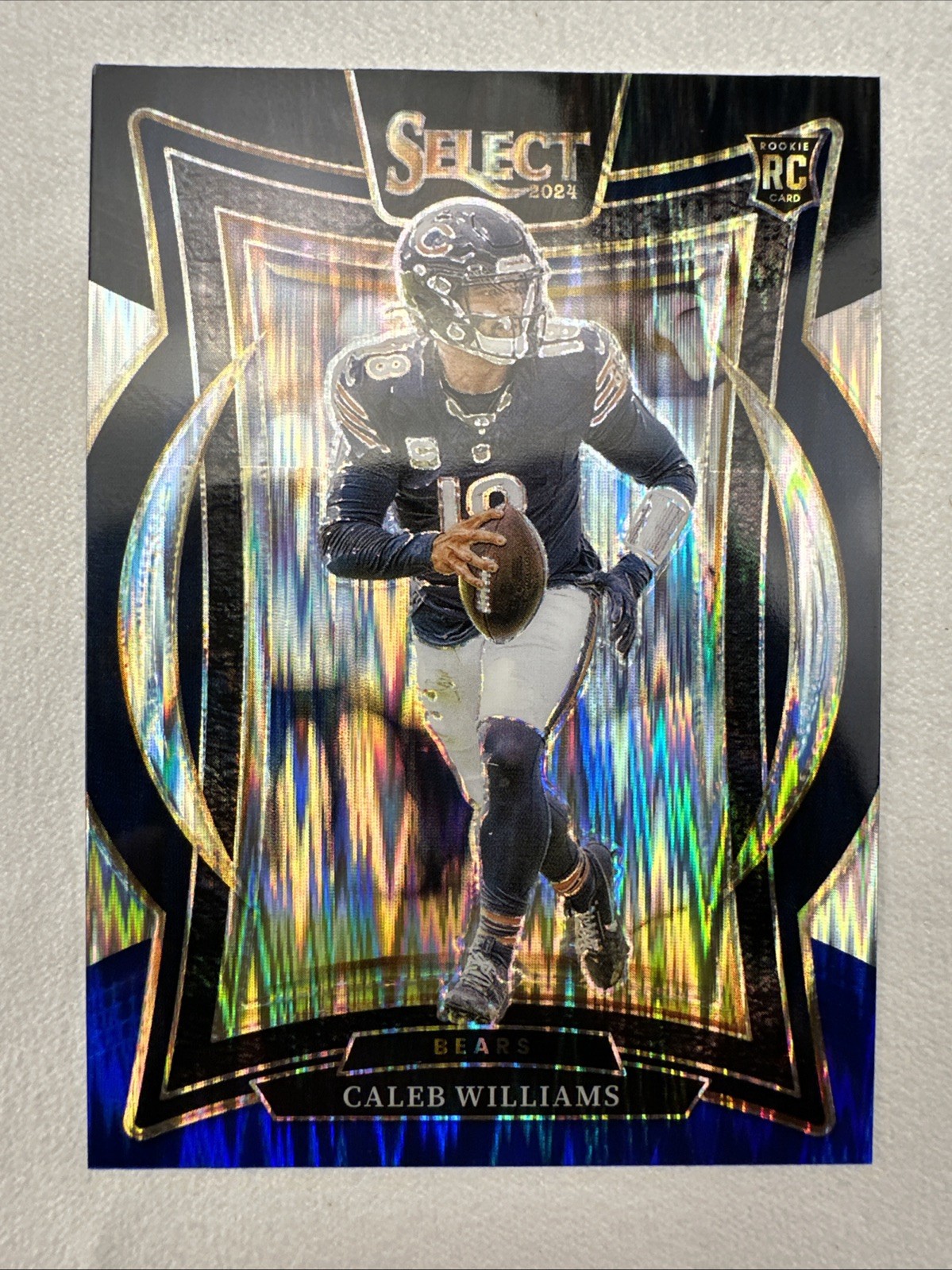 2024 Panini Select - Concourse Caleb Williams #25 Black & Blue Shock Prizm (RC)