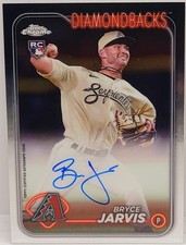 2024 Topps Chrome Bryce Jarvis Rookie Auto RC RA-BJ Diamondbacks On-Card. rookie card picture
