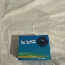 AutoFocus HD Video Webcam Blue Stereo Microphone Privacy Cover Plug  Play Trip  