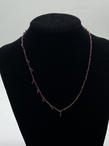 19k Yellow Gold Faceted Ruby 15 Inch Toggle Necklace 4.7g | eBay