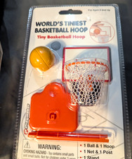 World's Tiniest Basketball Ball Hoop Net Post Stand Mini Game tiny Finger Desk