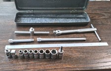 Vintage Craftsman 14 V Socket Set In Metal Case No Ratchet Vintage Craftsman 14 V Socket Set In Metal Case No Ratchet