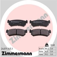 Zimmermann BremsbeläGe Hinten FüR Chevrolet Nubira Kombi Lacetti Daewoo