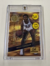 1994 SIGNATURE ROOKIES GOLD STANDARD WALT FRAZIER AUTO #/2500 HOF ON CARD JSA