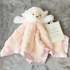 Baby Girls’ White Lamb Security Blanket 14 In(L) x 14 In(W) - Cloud Island