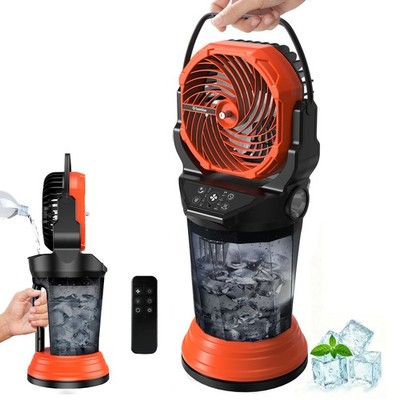 Portable Misting Fan with Remote 2L Tank & 4 Spray Modes, 33000mAh Rechargeable