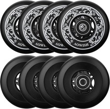 8-Pack Inline Skate Replacement Wheels 85A Outdoor Asphalt Formula Roller Bla...