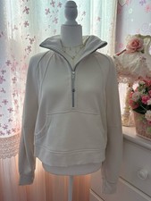 Lululemon Scuba Oversized Funnel Neck Half Zip Pullover Bone Womens Size XS/S