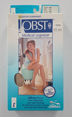 Jobst UltraSheer Natural Knee High Firm Compression Stocking Large 20-30 mmHg