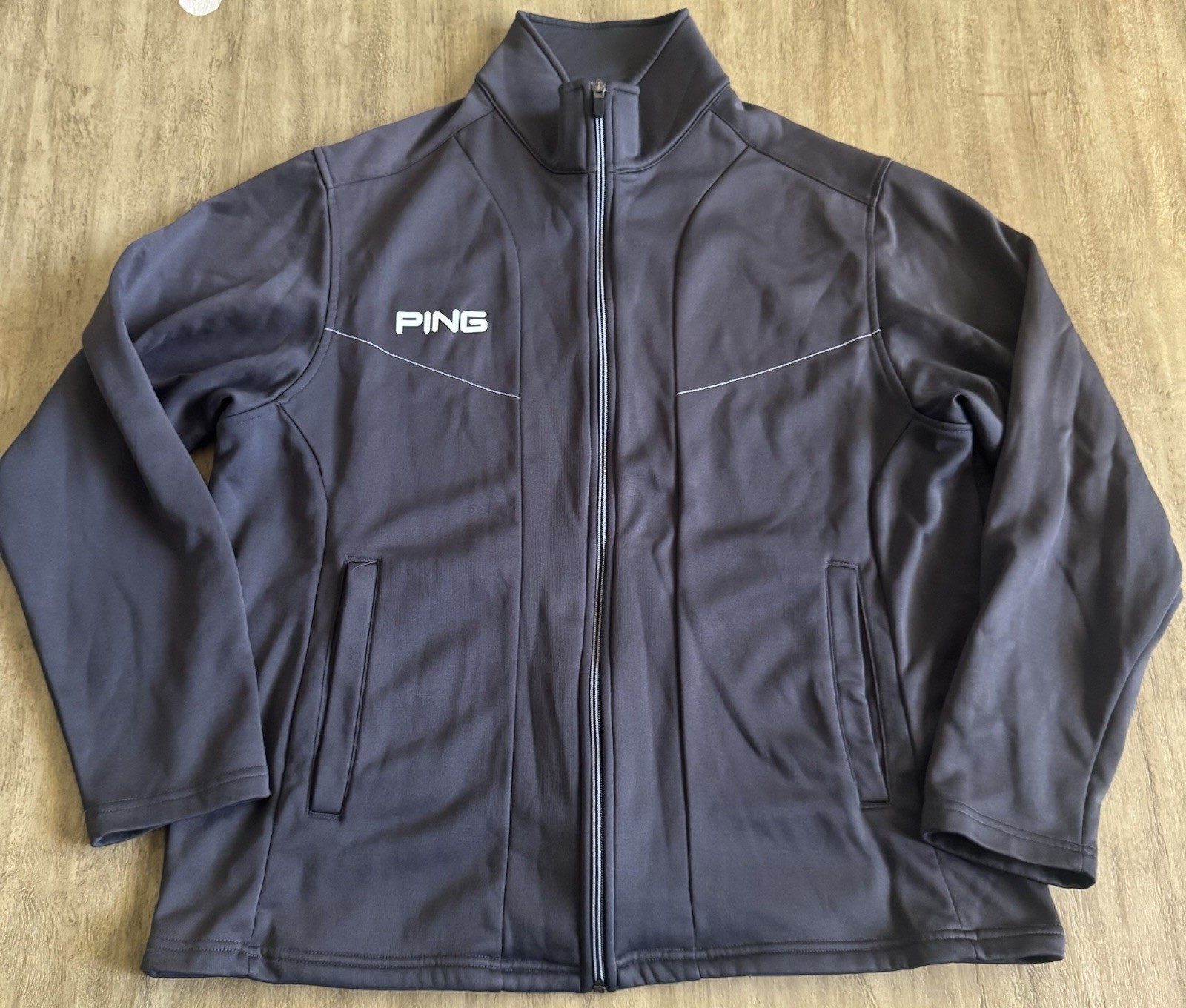 Ping Performance Golfsmith Full Zip Jacket Men's Large Golf Pockets Gray