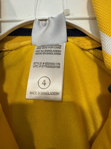 Boys FILA Yellow/ Navy Piece Track Suit Size 4 - Picture 2 of 4