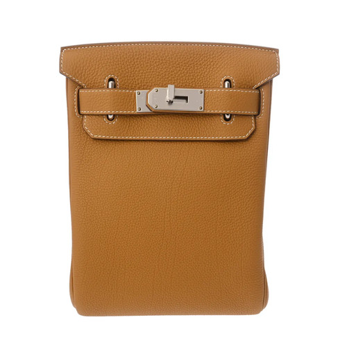 Hermes Kelly Acad PM 700949 Shoulder Bag Togo Leather Silver #WB355