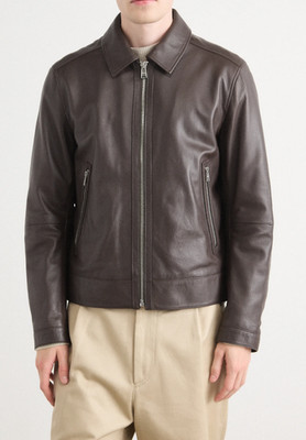 Brown Leather Jacket for Men Pure Lambskin Motorcycle Biker Size XS S M L XL XXL
