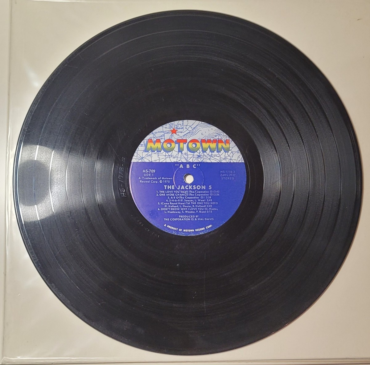 Jackson 5 ABC LP 1970 Vinyl Record Motown MS 709 Michael Jackson