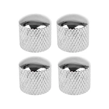 4Pcs Chrome Dome Tone Volume Control Knobs for Electric Guitar Bass Repair