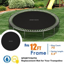 Replacement Trampoline Mat Jumping Pad 72 Rings Fit 12FT Round Frame 5.5" Spring