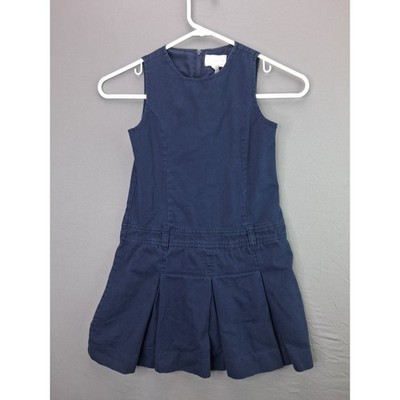 The Children's Place Jumper Dress Girls 6X/7 Navy Blue Pleated School Uniform