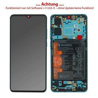 Original Huawei P30 Oled Lc Display Touchscreen Bildschirm Rahmen & Akku Blau