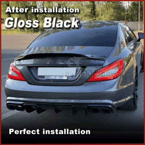 Glanz Schwarz Diffusor Heckdiffusor Heckansatz für Benz W218 CLS550 CLS63 11-18 - Bild 3 von 8