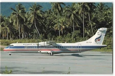 Bangkok Air  HS-PGF ATR72-202 AIRLINE BUCHairCARD 9802 Postcard VTG AUC2.