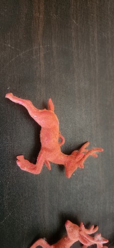 Adornos navideños vintage flocados ciervo reno Santa decoración navideña - Imagen 10 de 15