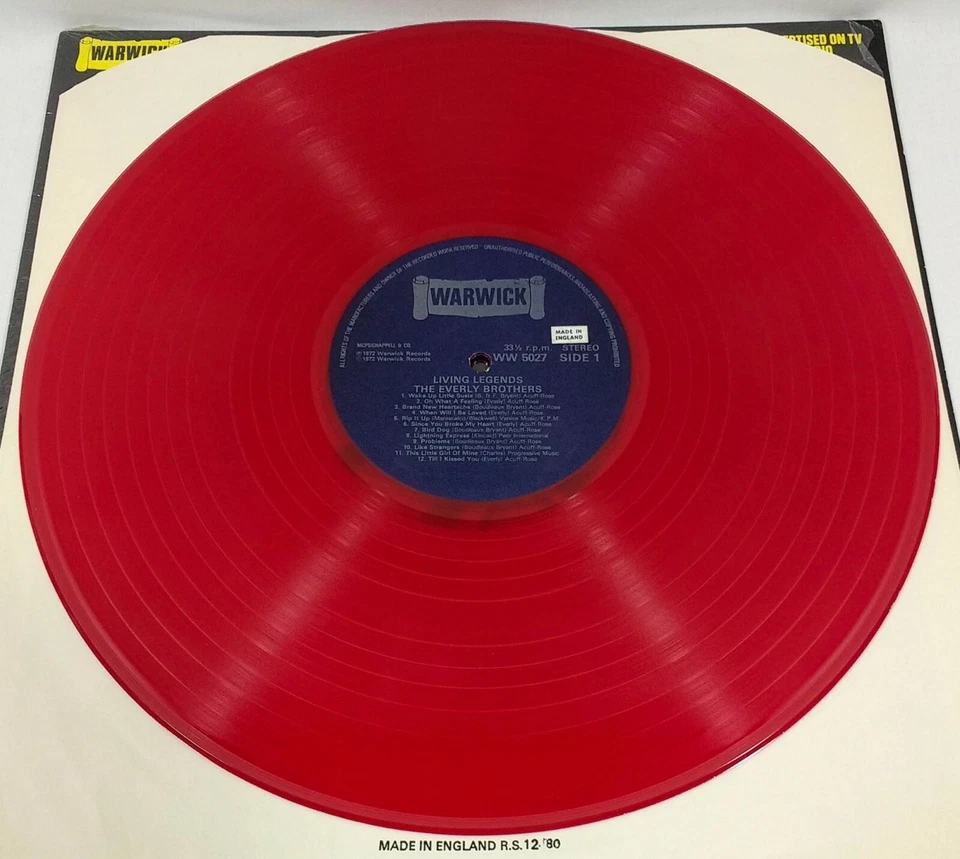 The Everly Brothers ‎~ Living Legends ~ RED UK Import LP In Shrink 1972 WW 5027 - Image 3 of 4