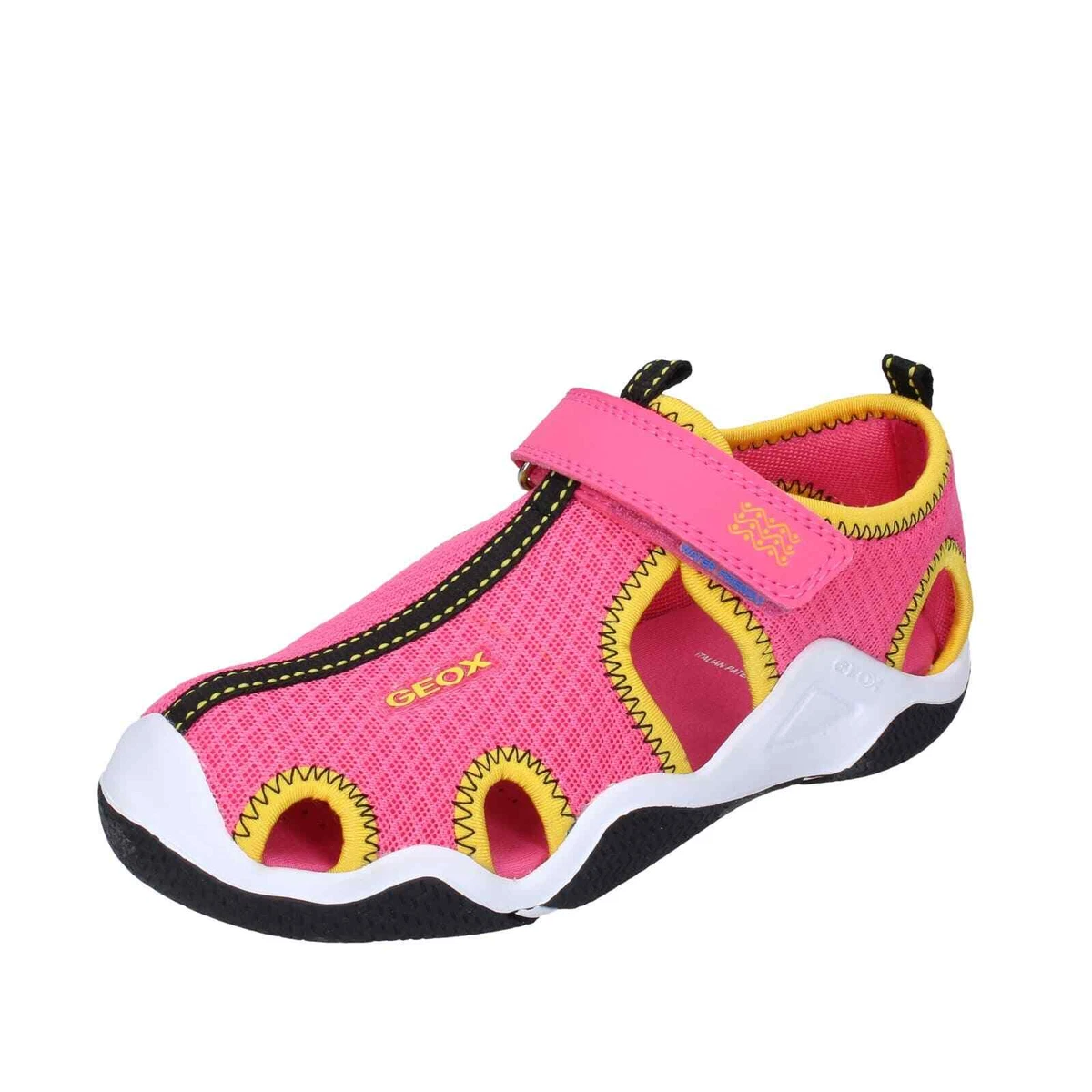 shoes girls GEOX sandals pink textile yellow J WADER BD61 eBay