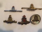 nice old lot 5 royal artillery sweetheart brooch badge set WW1 WW2 era