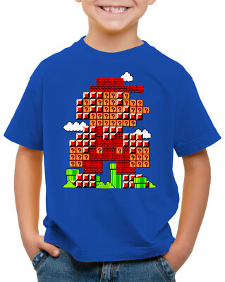 Bros Level Kinder T-Shirt smash game 8bit japan mario 3ds boy snes n64 brothers