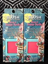 2pk IONI BOOK OF HAPPY SPELLS HOT PINK ROSE FACE BLUSH PRESSED POWDER MINI KITS