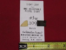 MMC Adjustable Pistol Sight Leaf - White Outline - #3W 0.109 Notch