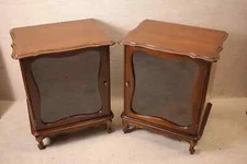 Pair of Walnut French Provincial Nightstands/Bedside Tables, circa 1920