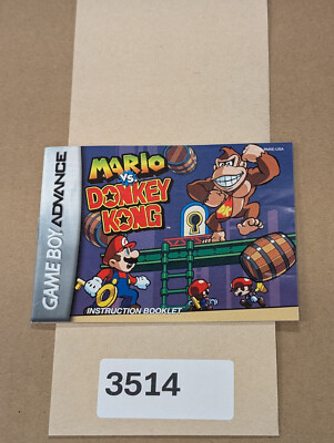 Mario vs Donkey Kong Manual - Game Boy Advance - Manual Only **NO GAME!