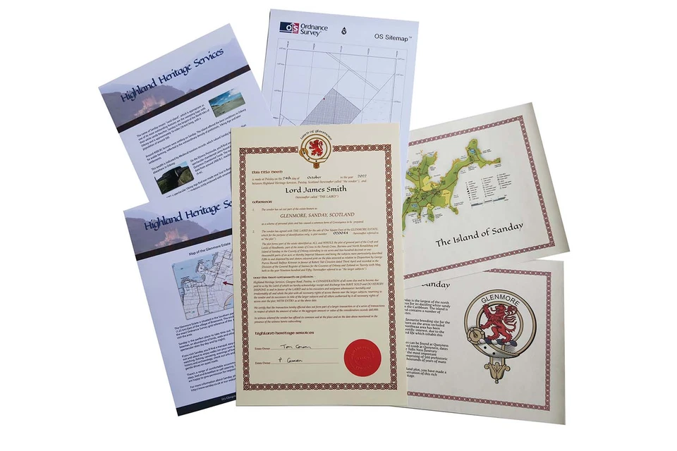 GLENMORE LAND PLOT WITH LORD, LAIRD OR LADY TITLE - PERSONALISED GIFT