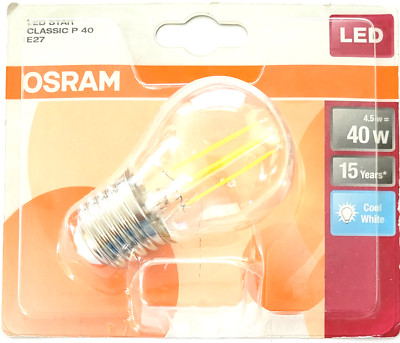 Osram LED Star Classic P 40 E27 4,5 W = 40 W  470 lm kaltweiß 4000K EEK: E