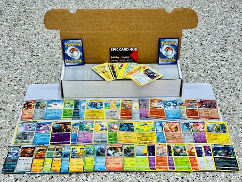 Massive 1000 Pokemon Card Lot - Over 100 Foils, Rares, V's, EX's - NO DUPLICATES