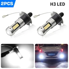 2PCS H3 LED Fog Driving Light Bulbs 4014 Conversion Kit Super Bright 6000K White