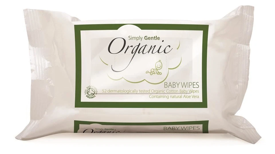 Simply Gentle Organic Baby Wipes - 52 Wipes