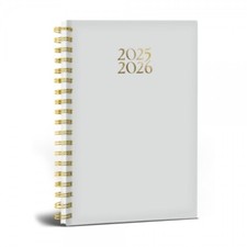 Image of Academic Diary 2025 2026 A5 Week to View Diary Spiral bound hardback Mid Year