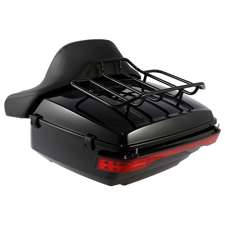 Altavoces de luz de soporte de almohadilla de maletero Black King aptos para Harley Touring 14-Up Foto 3 de 4