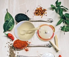 Pottery Barn Pasta Parmigiano Serving Bowl Lid & Spoon White & Red Ceramic 