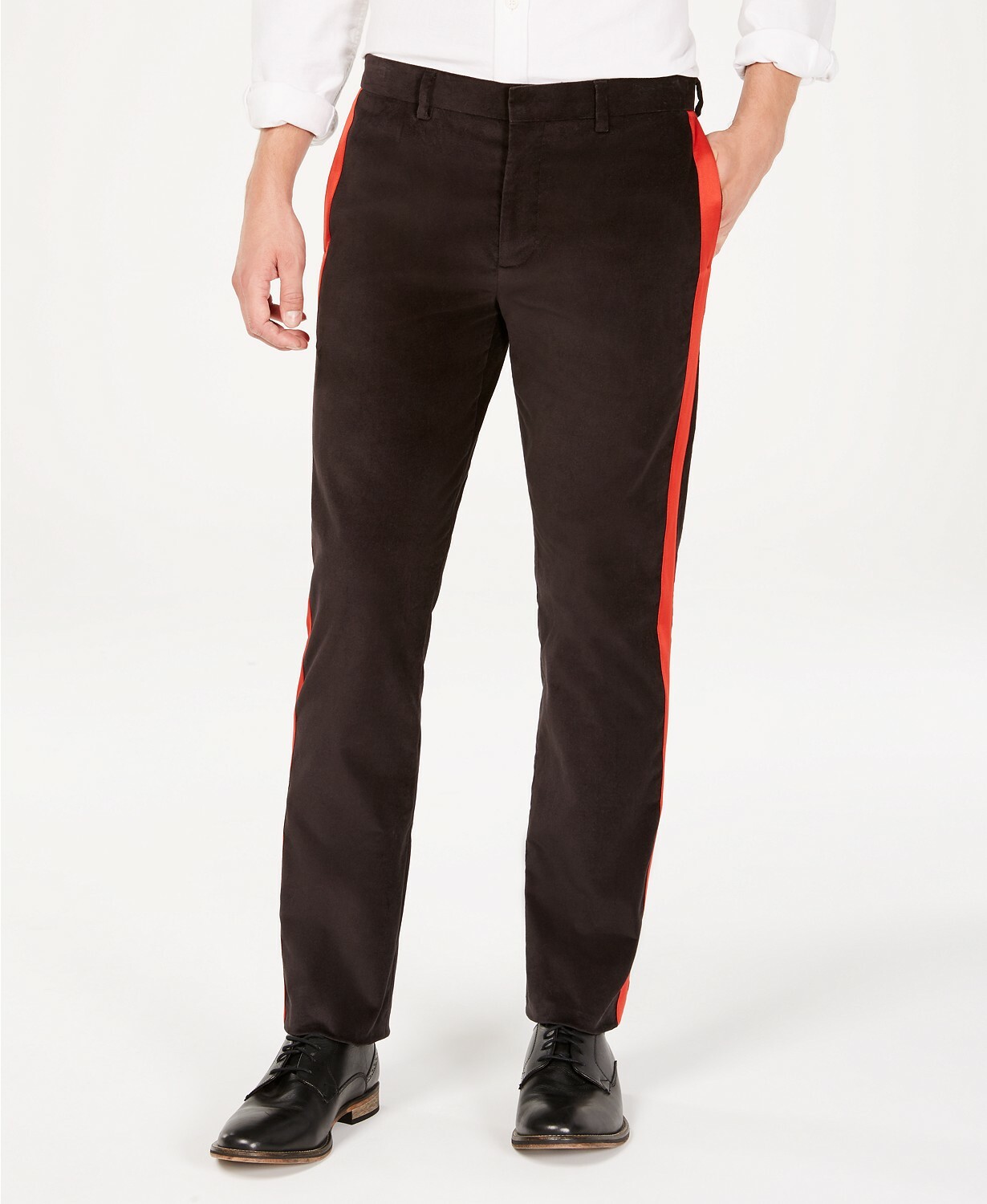 Side Stripe Velvet Dress Pants 