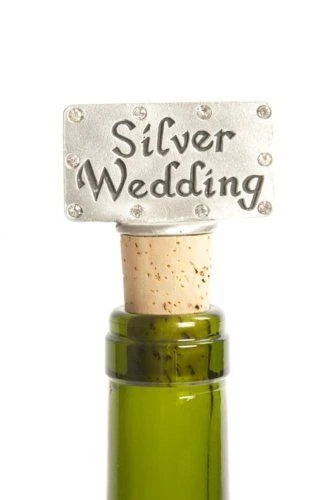 Wine Bottle Stopper 25th Silver Anniversary Gift idea NEW - Picture 1 of 1